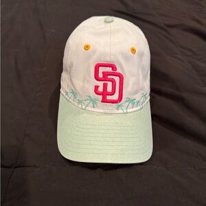 New Era White Cap with Pink and Yellow Eyelets